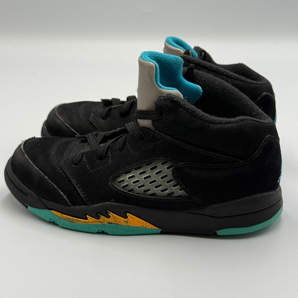 Kids Jordan Air Jordan‎ 5 Retro Aqua Toddler Size Sz 10C 440890 Black Teal Gold